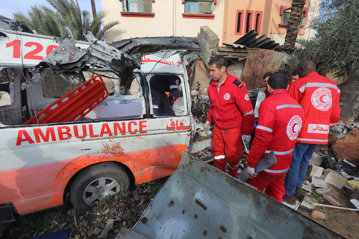 PRCS : Le sort de neuf membres d'équipage du PRCS à Rafah reste inconnu