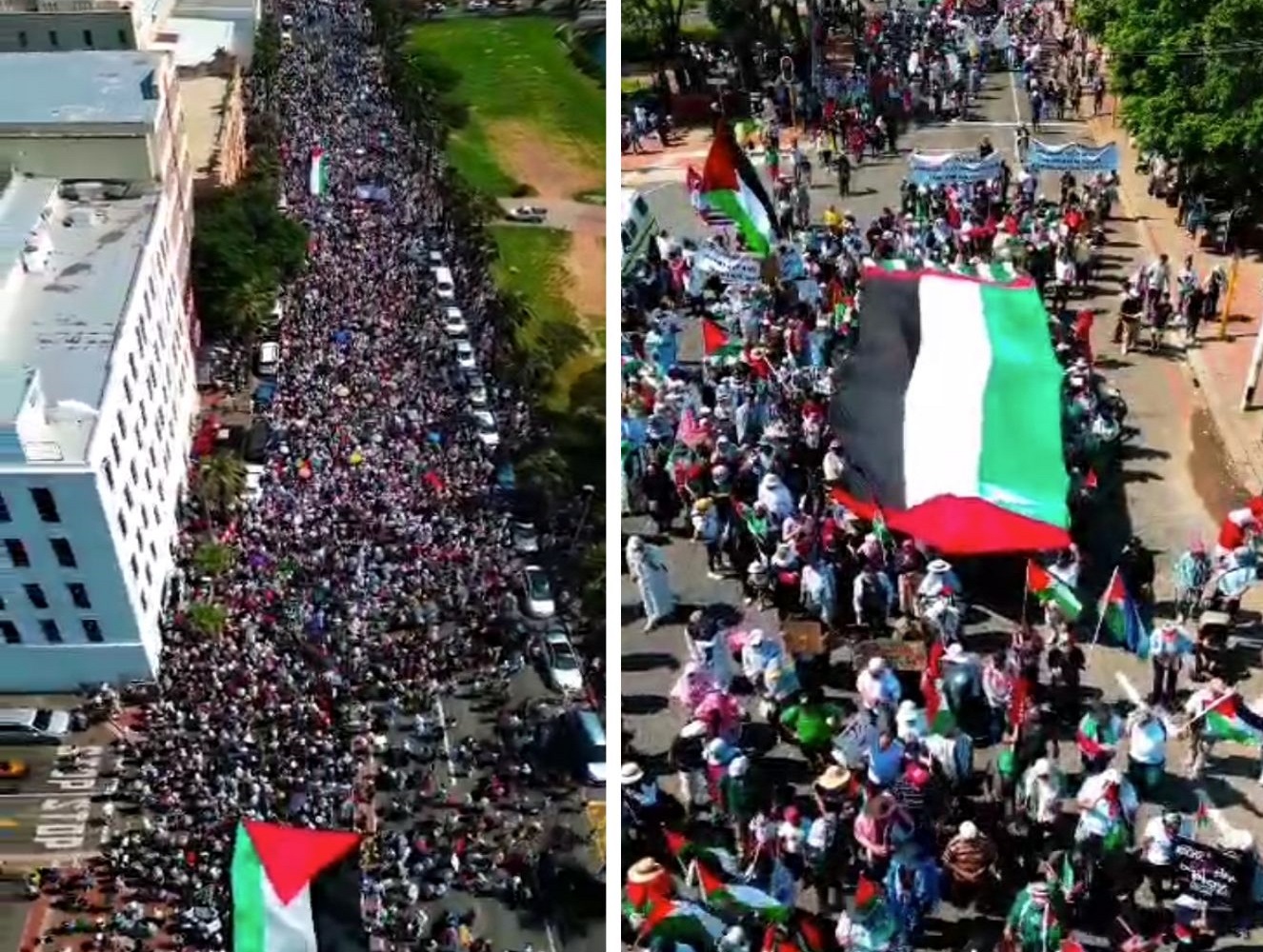 Une manifestation massive en Afrique du Sud à l'occasion du premier anniversaire de l'agression contre Gaza