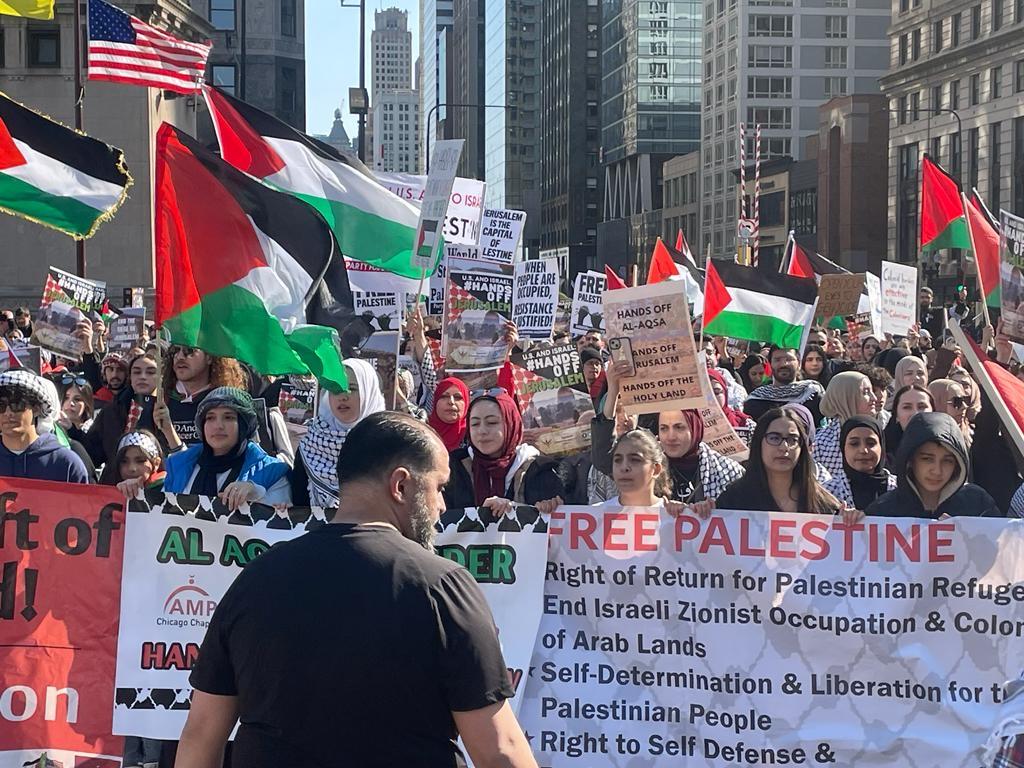Manifestations dans plusieurs villes américaines condamnant les attaques israéliennes contre Al-Aqsa