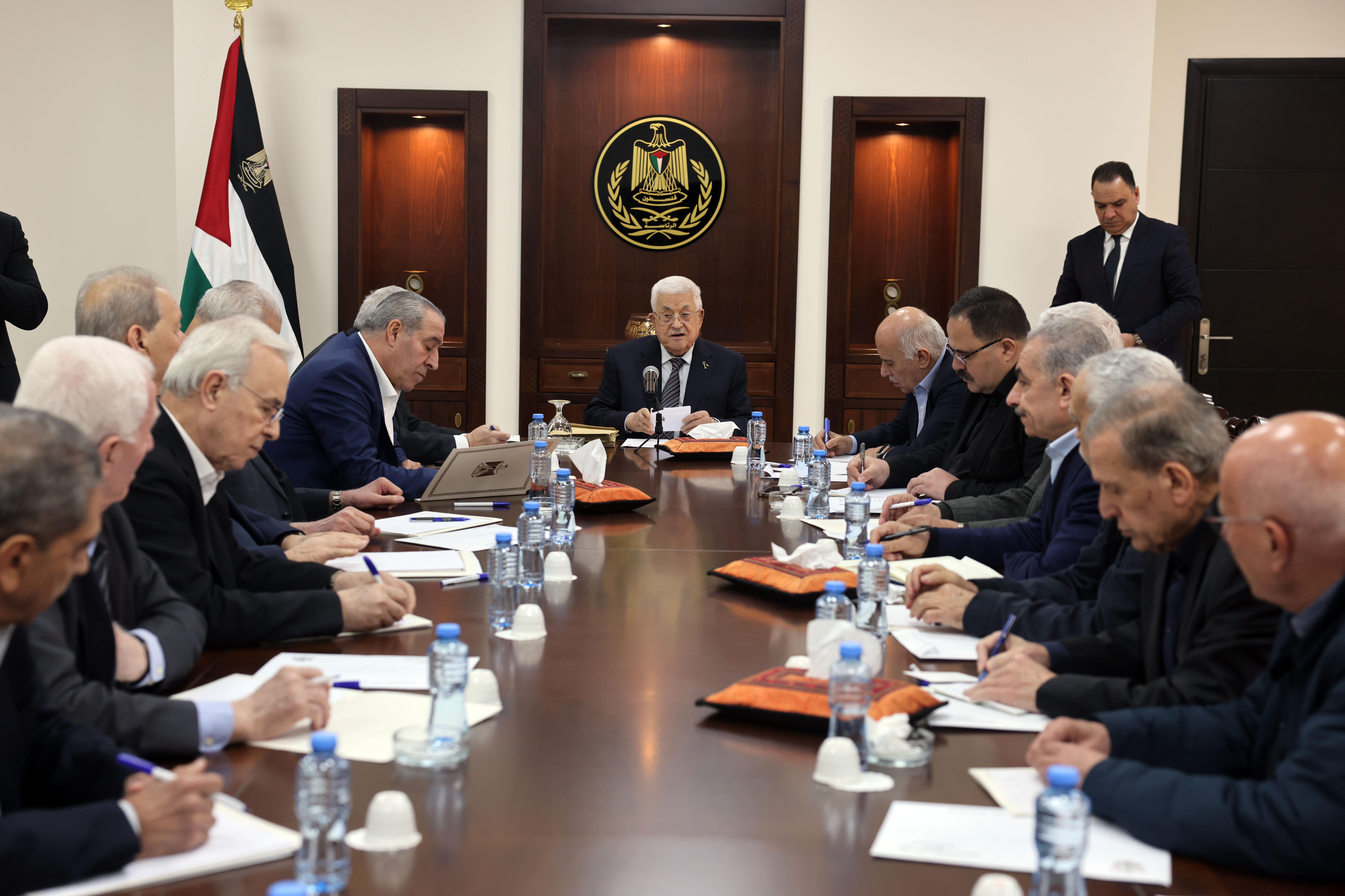 Le président préside une réunion du comité central du mouvement Fatah