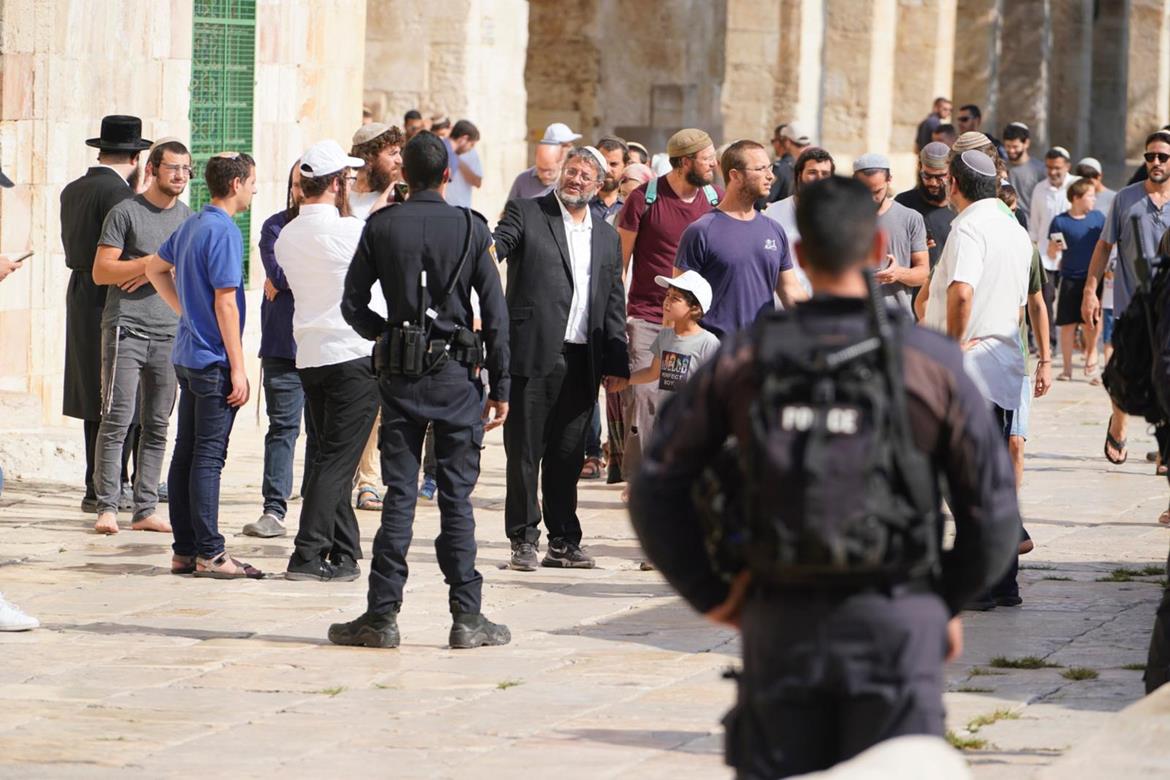 Haute sécurité par la police d’occupation pour les incursions des colons dans la mosquée d’Al-Aqsa 