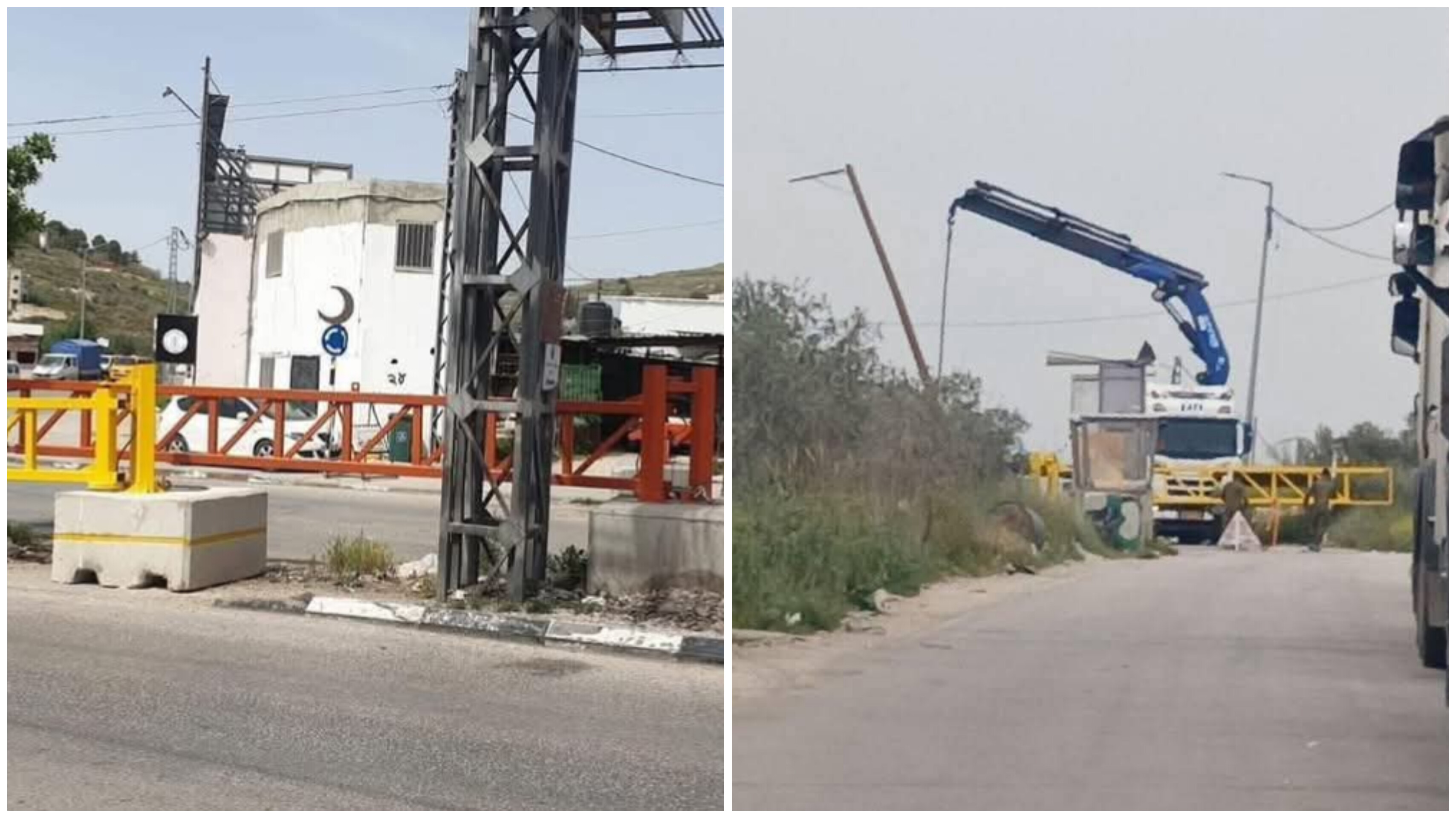 Les forces israéliennes installent deux portails métalliques à l'ouest et au nord de Naplouse