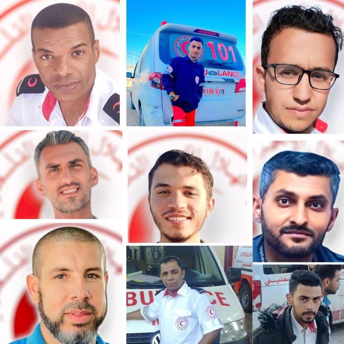 Le nombre de corps retrouvés à Rafah est passé à 14, dont six secouristes
