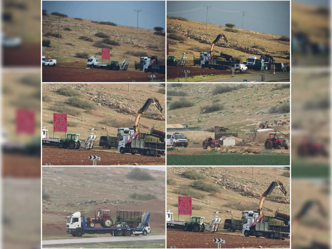 Les forces d'occupation saisissent du matériel agricole et des machines à Jéricho