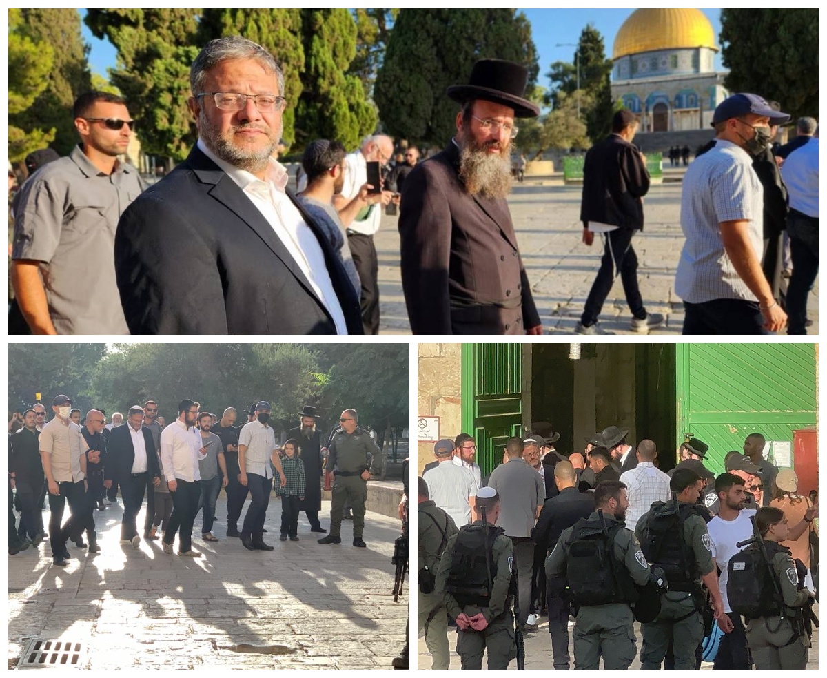 Des colons, dirigés par l’extrémiste Ben Gvir, s’introduisent dans la mosquée d’Al-Aqsa
