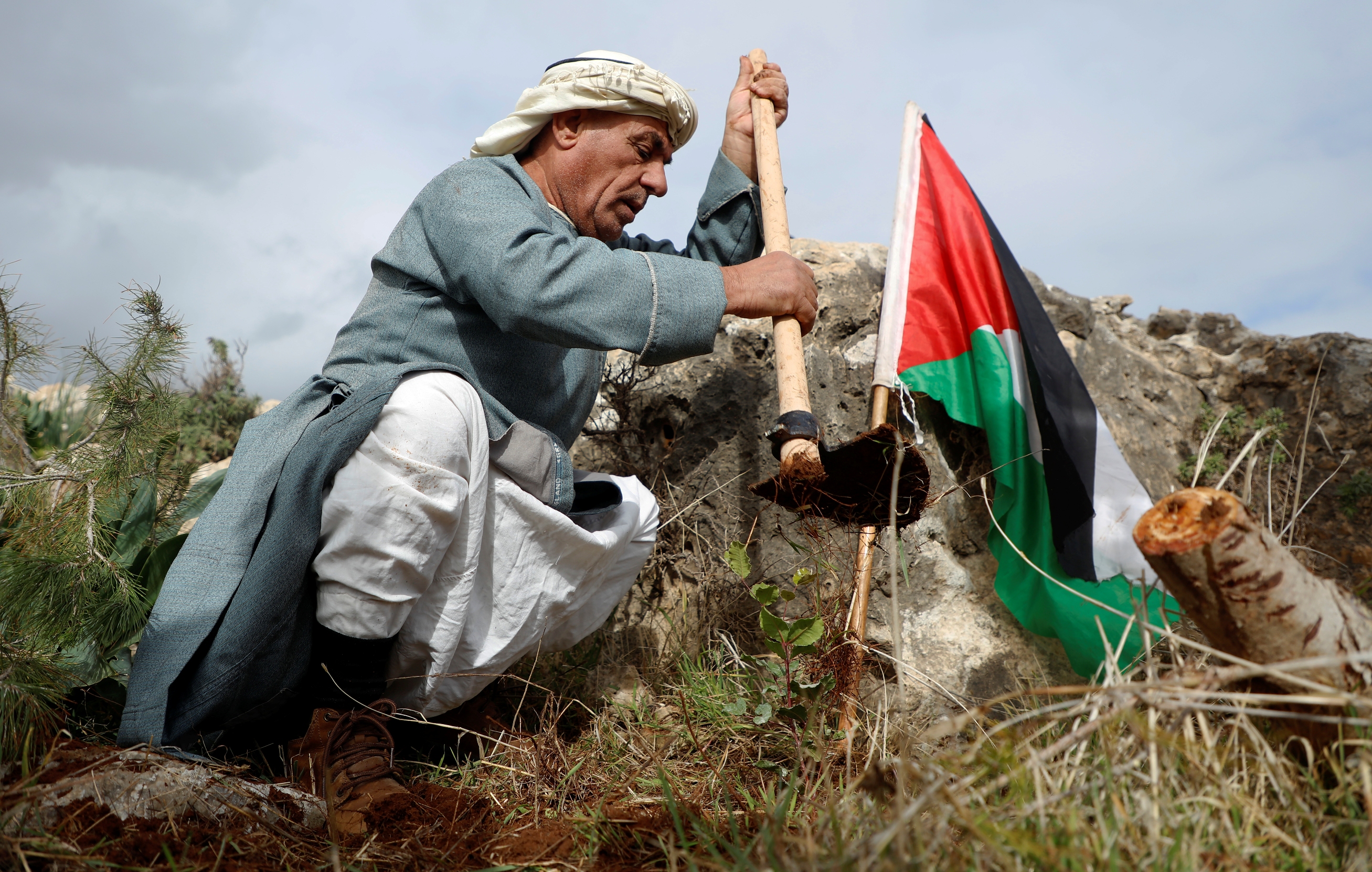 Les Palestiniens commémorent le 45e anniversaire de la Journée de la Terre dans les territoires de 1948