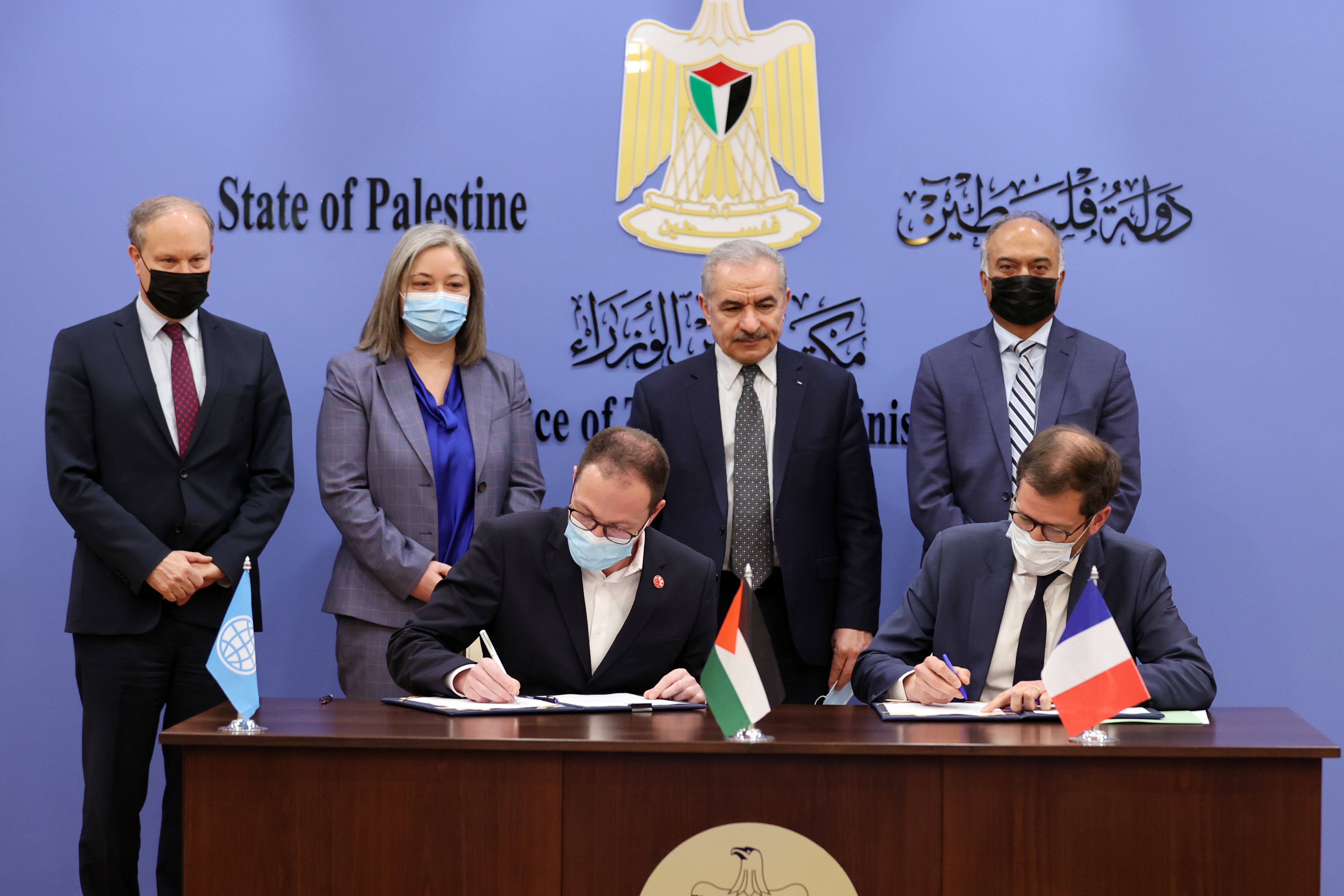 Accords de soutien de la France pour le secteur de l'eau et la restauration du site de Tel Um Al-Amer 