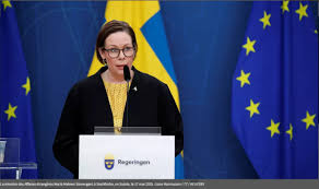 La ministre suédoise des Affaires étrangères, Maria Malmer Stenergaard,