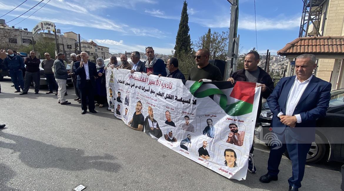 Un stand de soutien aux prisonniers à Bethléem
