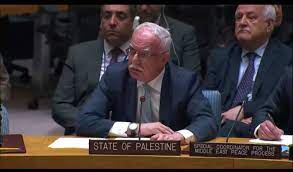 Al-Maliki devant le Conseil de sécurité : "Il est temps de mettre fin à la catastrophe de longue date du peuple palestinien"
