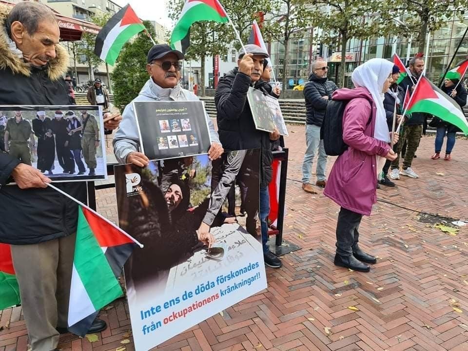 Suède : Stand de solidarité avec les prisonniers palestiniens 