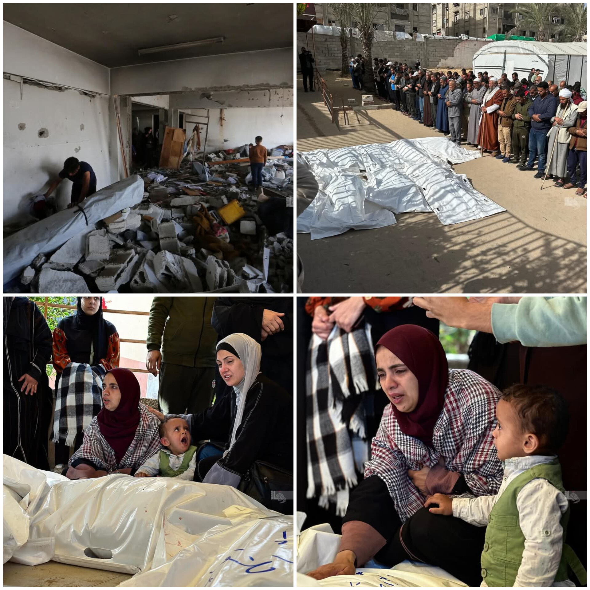 18 martyrs, dont des femmes et des enfants, transférés à l’hôpital Gaza Européen depuis l’aube