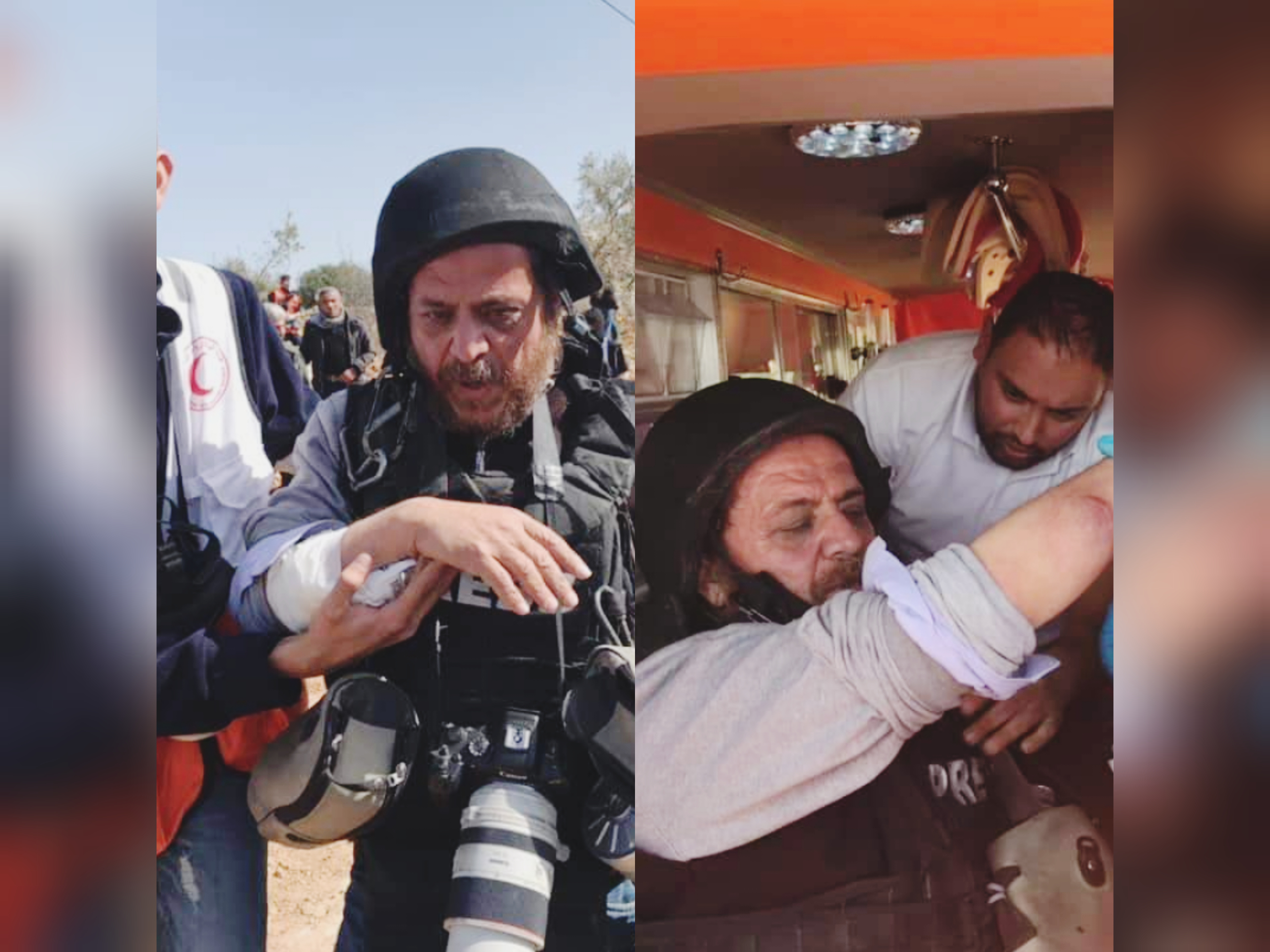Deux journalistes parmi des manifestants palestiniens attaqués par l'armée d'occupation à Naplouse