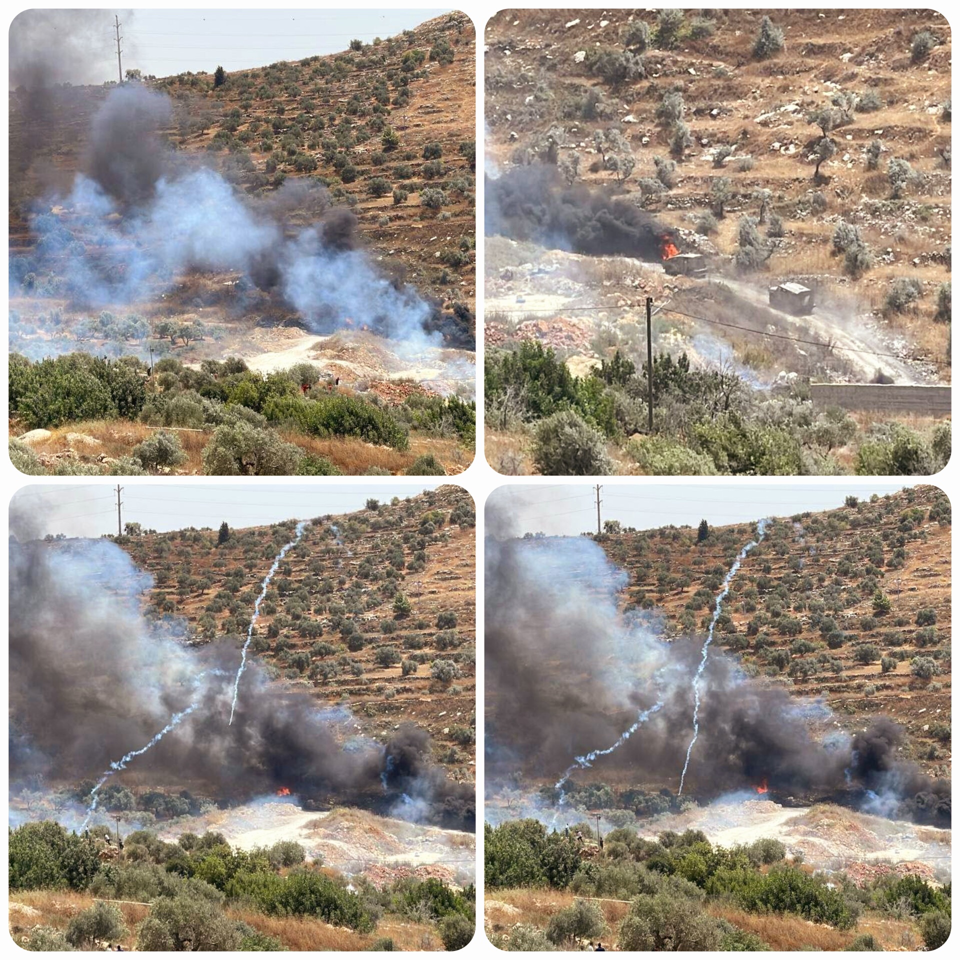 Des Palestiniens étouffent lors d'affrontements au sud de Naplouse