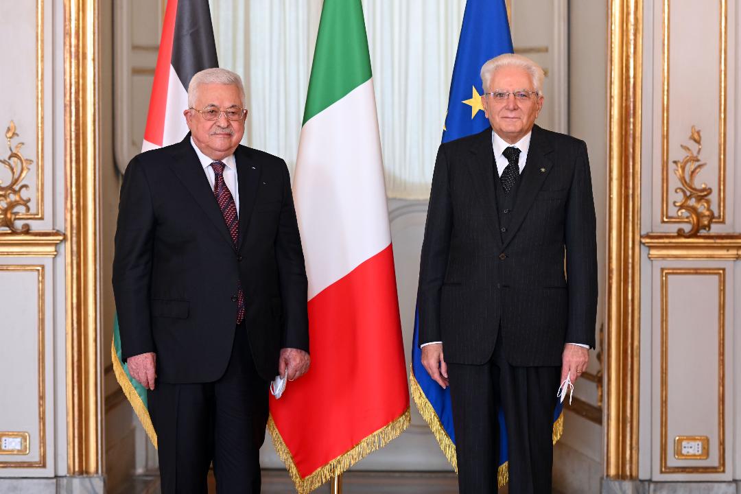 Le président Mahmoud Abbas rencontre son homologue italien