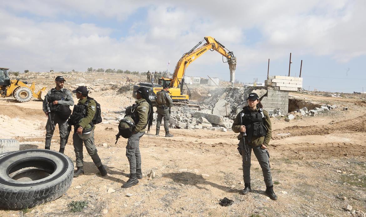 Noification de démolition une maison à Masafer Yatta, au sud d'Hébron